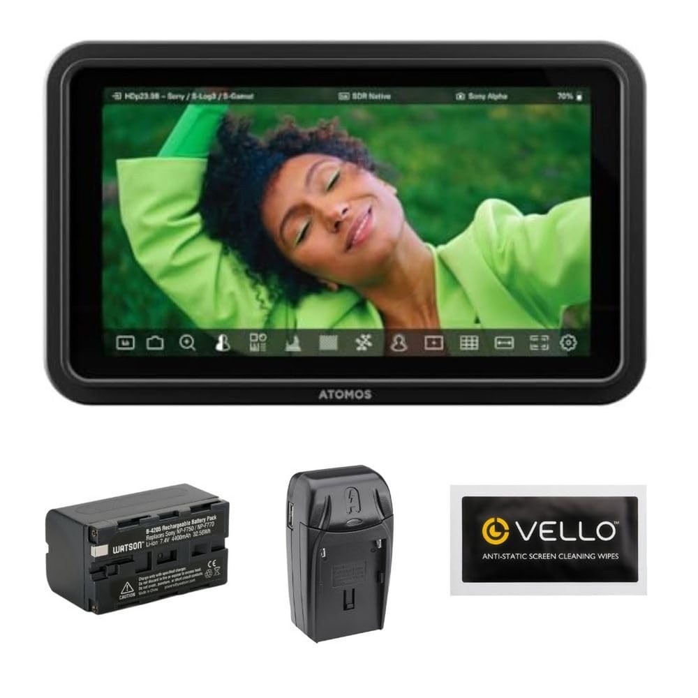 Atomos Shinobi II Bundle with Watson NP-F770 Lithium-Ion Battery Pack (7.4V, …