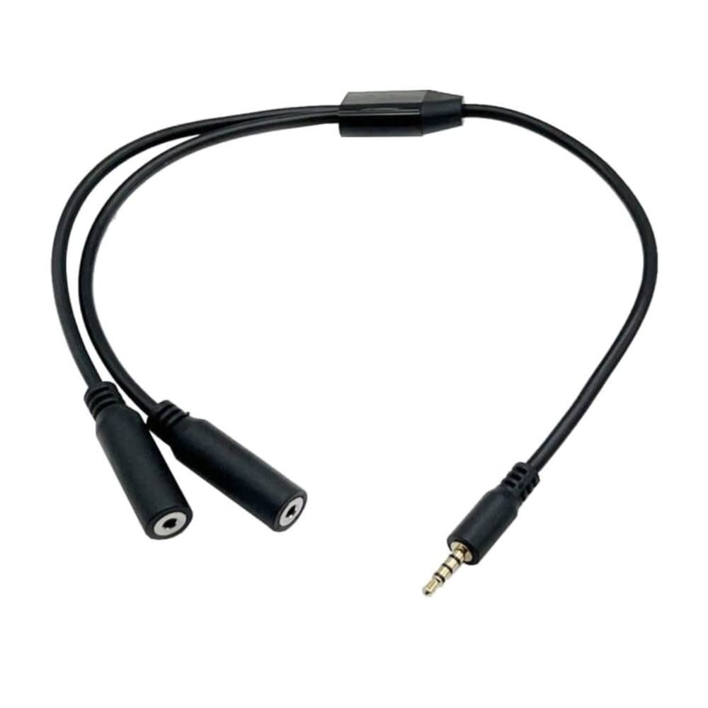 2.5mm Gold Plated Audio Y Splitter – Dual Female for Headphones & Microphones