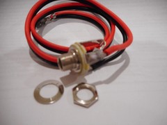 1/4″ Jack With 20″ Of 14Ga Speaker Cable & Double Crimped Push On Connectors