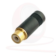 REAN NYS372P-BG FEMALE Phono RCA Connector Socket. Black Marking, Large Entry