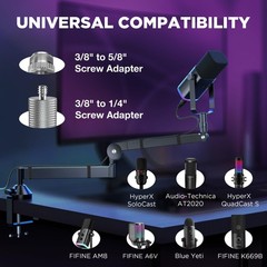 InnoGear Low Profile Mic Arm, 360° Rotatable Microphone Boom Arm Black