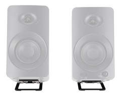 Pair Rockville SR3 Low Profile Speaker Riser Stands For 4″ Desktop Speakers