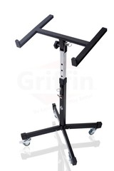 GRIFFIN Studio Music Mixer Stand on Wheels – DJ Recording Gear Cart Table Mount