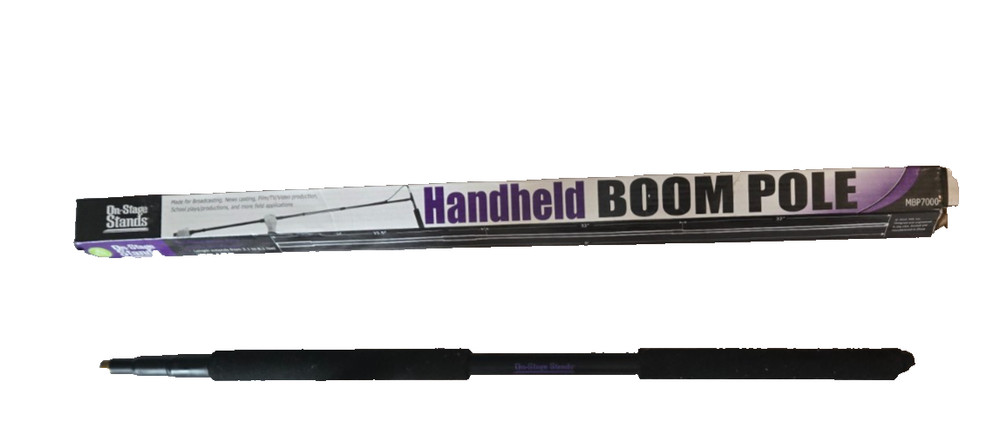 On-Stage Stands Adjustable Boom Pole for Microphone, 3.1-8.1ft, Black, 0.95lbs