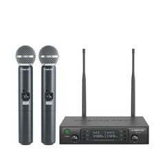 Phenyx Pro Wireless Microphone System, Dual Wireless Mics,w/ 2 Handhelds, Aut…