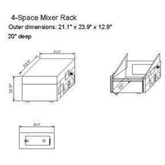 Pro X T-4MRSS Signature Series 4U+10U Space Slant Combo DJ ATA Rack Flight Case