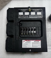 Square D custom power distro box 6x 20 amp breakers outlets NEMA SS2-50P