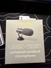 heyday Universal Cardioid Microphone Black Studio Podcast Streaming Recording