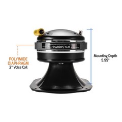 2x PRV 2″ Horn Driver WG2000Py SLIM Shallow Mount High Frequency 8 Ohm 300 Watts