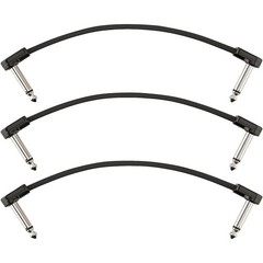 Fender Blockchain Patch Angle to Angle Cables, 3Pack 6 in. Black