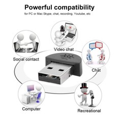 Mini USB Microphone Mic Audio Studio Recording Adapter For Laptop PC Computer