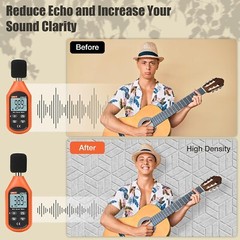 12 Pack Sound Proof Foam Panels, 12″X 12″X 0.4″,Acoustic Panels Self-Adhesive
