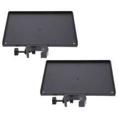 2Pcs ABS Live Sound Card Tray with Clamp Black Microphone Stand Storage Holder