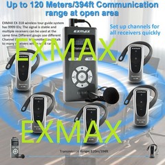 EXMAX-EX-318 Voice Wireless Tour Guide System Audio for Church,Teaching,Training