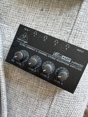 Behringer MicroAmp HA400 4-Channel Stereo Headphone Amplifier – No Power Cord