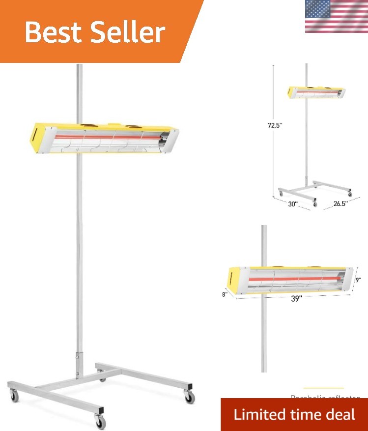 Eco-Friendly 1500W Chrome Paint Drying & Curing System with Adjustable Stand
