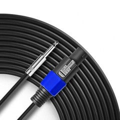 2Pack 200 ft Speakon to 1/4″ Male Speaker Cables, Professional 12 Gauge AWG W…