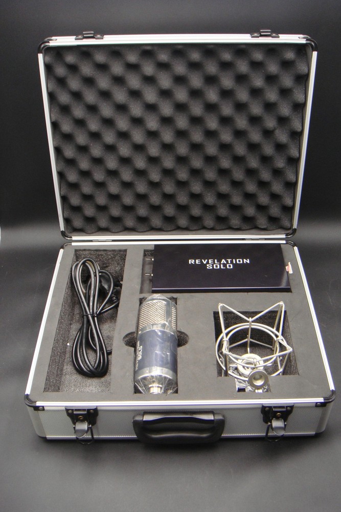 MXL Revelation Solo Tube Condenser Microphone Power Supply Shock Mount Case