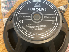 Behringer 15″ Eurolive 1000W 8 OHM Speaker-Brand New Tests Good