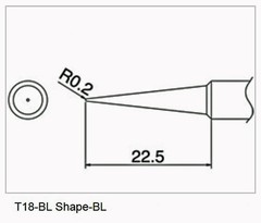 1pc T18-BL T18 Soldering Tip HAKKO FX-888 FX-888D FX-889 FR-701 FR-702 FX-600