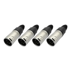 4 pcs NC5MX XLR 5 Pole Male Cable Connector Replacement for Neutrik