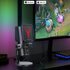 Gaming Microphone USB Computer Microphone for PC Mac PS4/5 Condenser Podcast RGB