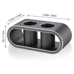 Metal Aluminum Alloy Desktop Microphone Holder Stand Base Wireless Brushed Gray