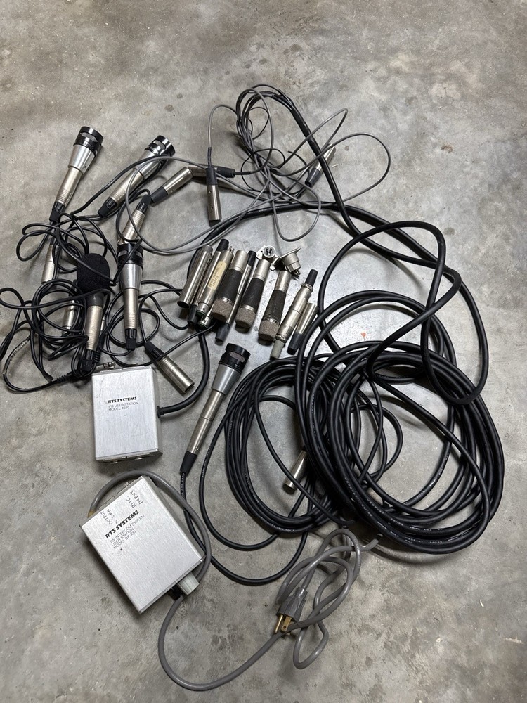 RTS Systems Audio Intercom Mic Cable Lot IFB BP300 M680N Untested