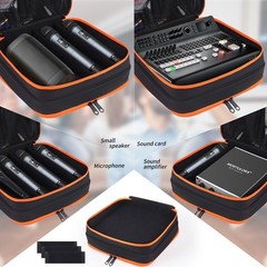 Microphone Case,Wireless Microphone Bag,Portable Storage Case,8 Slots Mic Car…