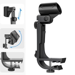 Saxophone Drum Clamp Music Mic Mount 90° Rotation Versatile for Various