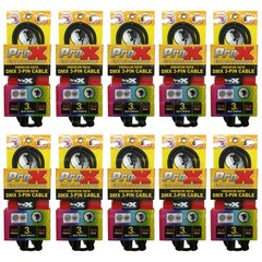 10 pack ProX XCP-DMX03 3ft XLR3-M to XLR3-F 22AWG DMX Premium OFC Cable 110-ohm