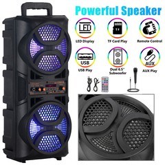 3000W Portable Bluetooth Speaker Heavy Bass Subwoofer Sound System Party w/Mic