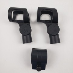 2 Genuine AKG SA63 Wireless Microphone Clip Pair & 1 Unbranded Hinge Clamp NOS
