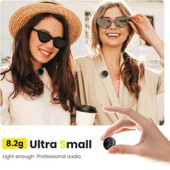 K31 2-in-1 Wireless Lavalier Mic Magnetic & Clip-on for iPhone Android