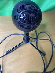 Blue Snowball iCE USB Microphone Black w/ Stand Tested Working Plug & Play