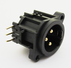 10pcs Microphone Male XLR Audio Connector Sepeaker plug Gold 3 Pin Pole Black