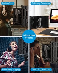 Microphone Isolation Shield – Foldable & Adjustable Sound Insulation