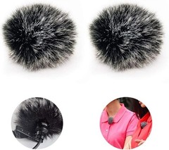 2-Pack Lavalier Wind Muffs for Microphone 0.4 Inch Windshield Windscreens