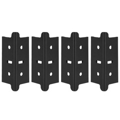 Steel Shelf Post Connector 1.25 Inch Coupler HeavyDuty Metal Black 4 Pcs