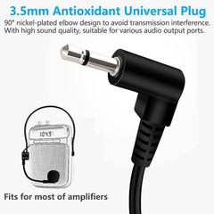2Pcs Microphone Headset Mic, Flexible Wired Boom for Voice Amplifier, Black