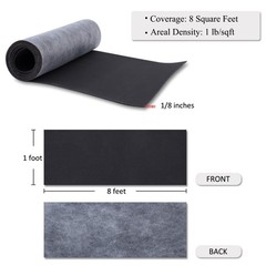 TroyStudio Mass Loaded Vinyl Sound Proof Barrier, 1 lb/sqft, 1 x 8 Feet Black
