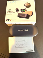 AnkerWork M650 Wireless Microphone System w/ Charging Case & Receiver, Black