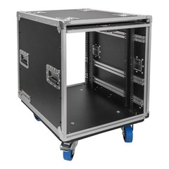 Sound Town 12U Rack Road Case with Slam Door and Adjustable Rack Depth (STPR-12)