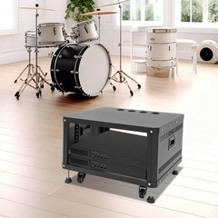 Highly Practical Audio Rack, Studio Rack with Wheels, Audio Rack with Wheels