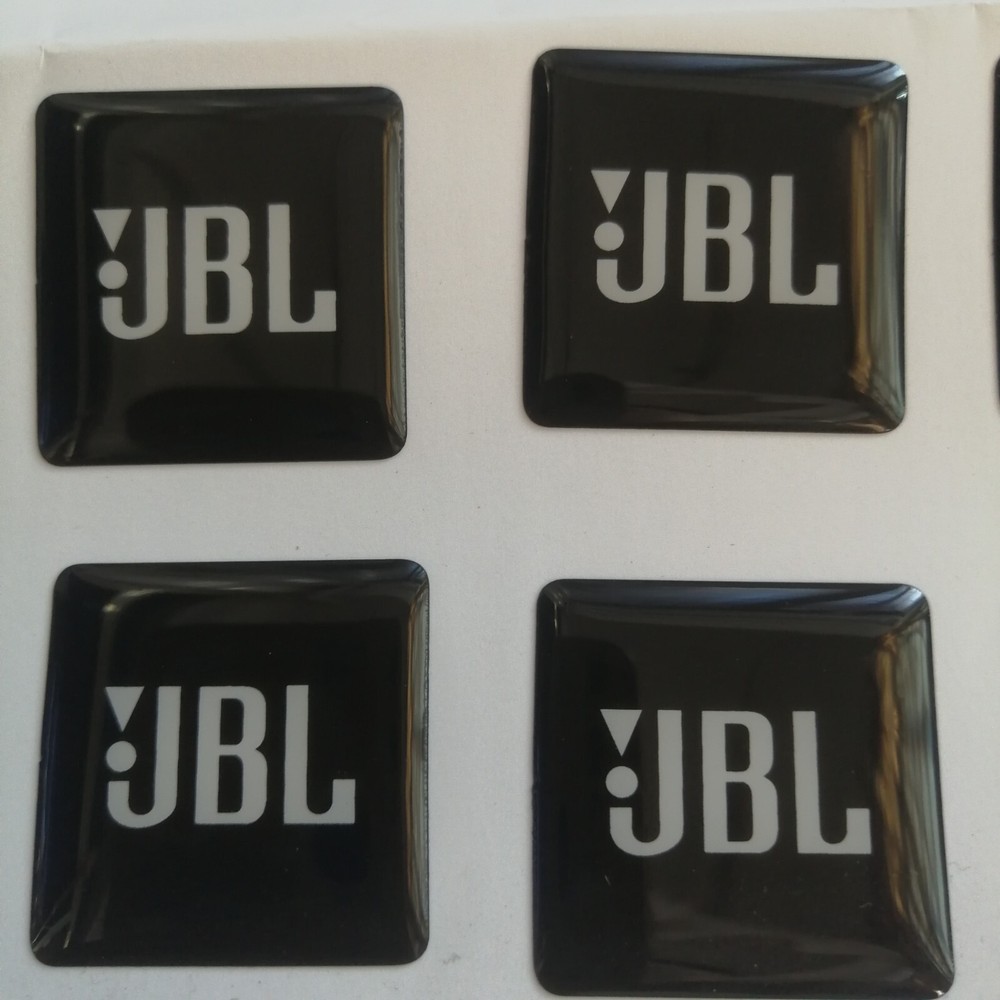 4pcs Replacement JBL Badge Emblem Logo 30mm Aftermarket Adhesive Black
