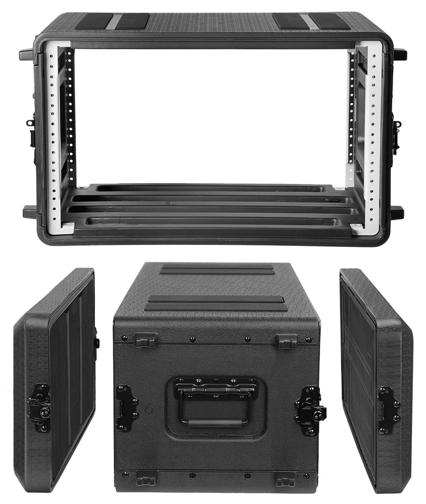 Diandian 6U Rack Case Shallow 11″ Depth, 19″ Rackmount Flight Case, Watertigh…