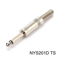6.35mm 1/4 inch Metal Stereo Jack Plug TS TRS & Strain Relief Solder End