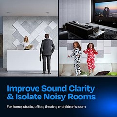 Acoustic Panels 12-Pack Soundproof Wall Panels 12″X12″X0.4″ Sound Panels High