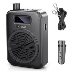 Carbon Black Portable Wireless Lavalier Microphone Voice Amplifier Bluetooth
