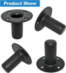 Black Speaker Pole Mount Bracket Heavy Duty Iron 2 Pack for PA DJ Karaoke